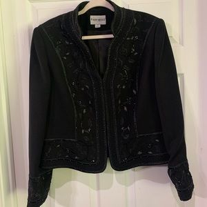 John Meyer Black Beaded & Embroidered Evening Jack